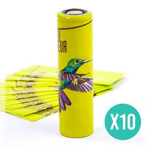 Pack de 10 Wraps 18650 Collection Les Animaux LPV