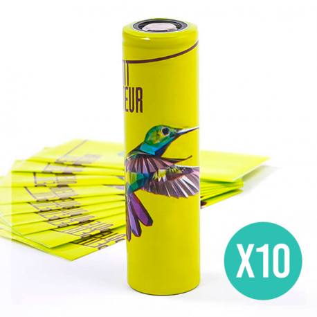 Pack de 10 Wraps 18650 Collection Les Animaux LPV