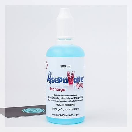 Recharge Spray désinfectant Aseptivape 100 ml