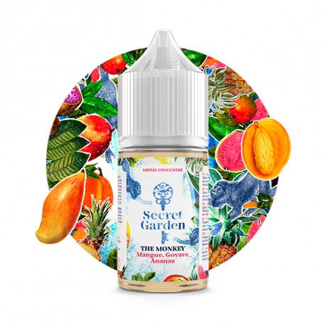 Concentré The Monkey Secret Garden 30 ml, arôme saveurs mangue, goyave,  ananas et frais