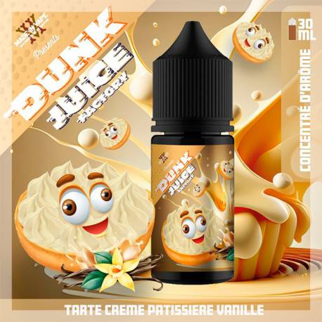 Concentré Tarte Crème Pâtissière Vanille Dunk Juice Factory 30 ml, arôme  saveurs tarte crème, vanille