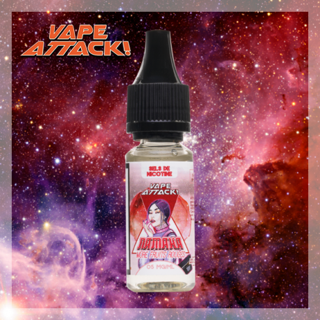 E liquide Namaka Vape Attack ! aux sels de nicotine, e liquide saveur  fruits rouges frais