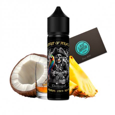 E liquid Spirit of Piracy Dilligaf 50 ml,pineapple and coconut e liquid  flavours| Le Petit Vapoteur