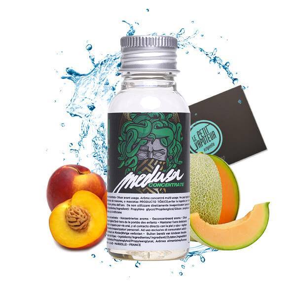 elfbar nachfüll pod läuft aus Concentré Green Haze Medusa Juice 30 ml, concentré saveurs melon d'eau et  pêche