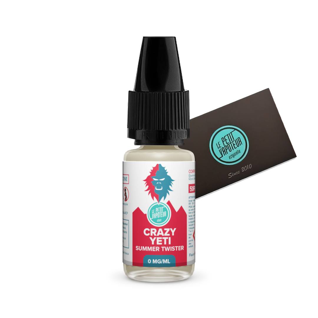 E liquide Summer Twister Crazy Yeti, e liquide saveurs fraise, kiwi,  grenade, frais | Le Petit Vapoteur