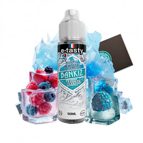 E liquide Bisto Bankiz Extra Frais 50 ml, e liquide saveurs baies,  framboise, frais| Le Petit Vapoteur