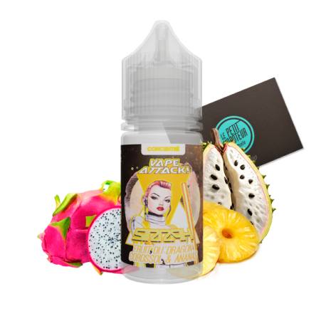 Concentr Sirrah Vape Attack ! 30 ml, arme saveurs double fruit du dragon,  corossol, ananas | Le Petit Vapoteur