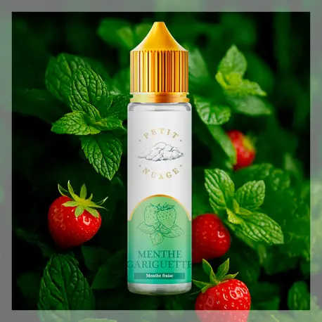 E liquideMenthe Gariguette Petit Nuage 60 ml, strawberry and mint e liquid  flavours | Le Petit Vapoteur