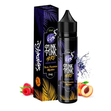 Pêche Framboise Myrtille Punk Funk Hero 50 ml