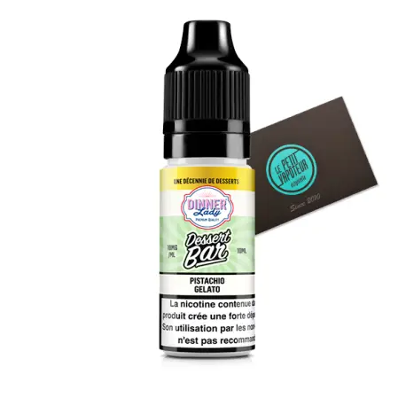 Pistachio Gelato Dessert Bar Dinner Lady aux sels de nicotine