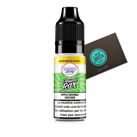 Apple Crumble Custard Dessert Bar Dinner Lady with Nicotine Salts