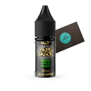 Green Apple Peach Vape Sauce Black Edition Salt aux sels de nicotine