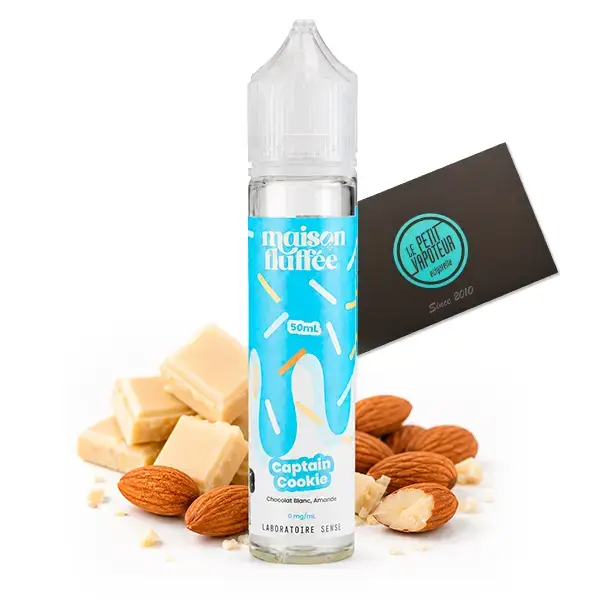 cookie flavor vape E liquid Captain Maison Fluffée 50 ml, white chocolate cookie flavours Size:4ml 36 units pods system Lost Mary x Elf