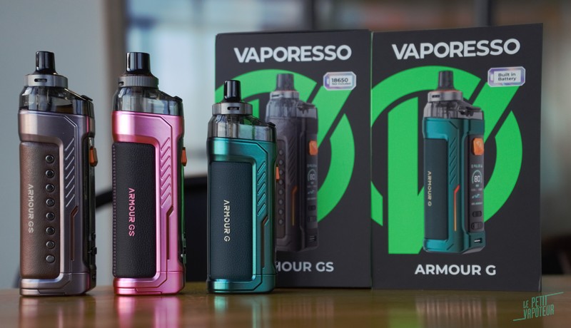 Preview pods Armour G & Armour GS Vaporesso - le petit vapoteur