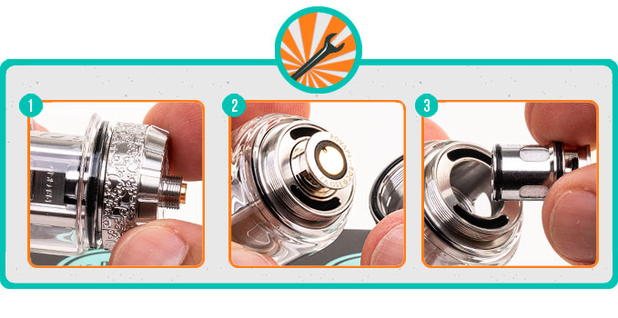 Changement de r&eacute;sistance Clearomiseur Precisio 2 Sub-Ohm &Eacute;dition Limit&eacute;e Silver Night