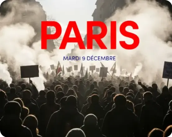 Rassemblement contre l’article 23 le 9 décembre 2025, Paris.